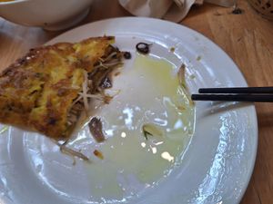 The oily left overs at Loving Vegan in Da Nang