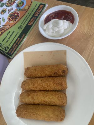Mozzarella sticks - would not recommend   at Loving Vegan in Da Nang