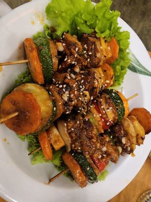 Skewers at Loving Vegan in Da Nang