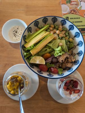 Cobb salad minus corn at Loving Vegan in Da Nang