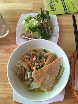 Mi quang at Loving Vegan in Da Nang