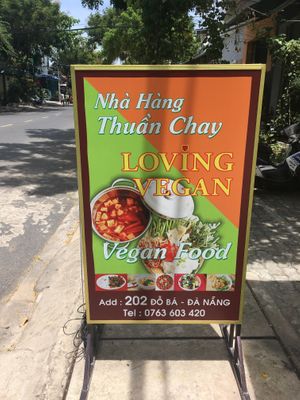 Outside at Loving Vegan in Da Nang