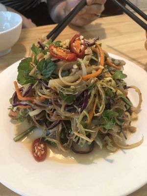 banana blossom salad at Loving Vegan in Da Nang