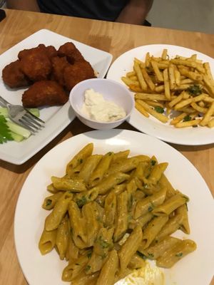 Favourites! Mac & cheese, fried cauliflower and their fries were perfect too at Loving Vegan in Da Nang