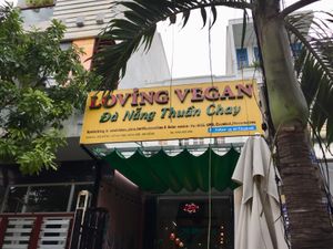 From the street at Loving Vegan in Da Nang