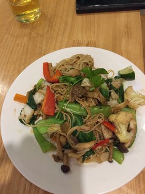 Stir fry noodles at Loving Vegan in Da Nang