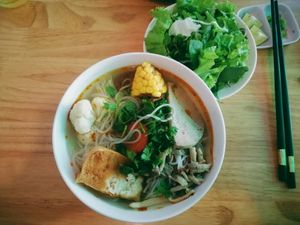Bún Huế - Hue Noodles - Price : 35.000 at Loving Vegan in Da Nang