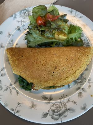 Chickpea omelette   at Leen's in Dubai