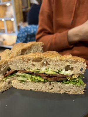 Focaccia BLT   at Green Earth in Bedford