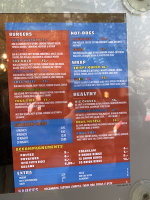 Menu at EnVie Vegan in Geneva