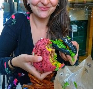 A little snapshot from a mid-meal moment.  at EnVie Vegan in Geneva