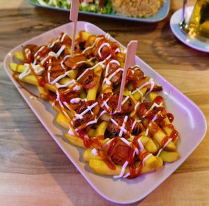 Salchipapas at EnVie Vegan in Geneva