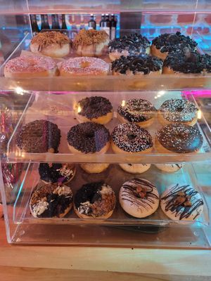 Donut case! at EnVie Vegan in Geneva