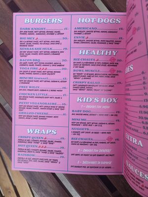 Menu at EnVie Vegan in Geneva