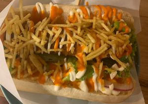 Hot dog  at EnVie Vegan in Geneva