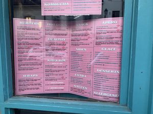 Menu  at EnVie Vegan in Geneva