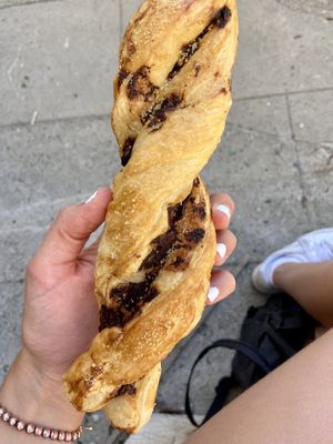 Chocolate swirl pastry at EnVie Vegan in Geneva