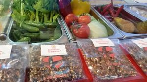 Great selection of fresh smoothie ingredients and healthy and delicious raw crackers at Adoravita in Zug