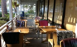Outdoor patio/very dog friendly  at SunRise Cafe in Hilton Head Island