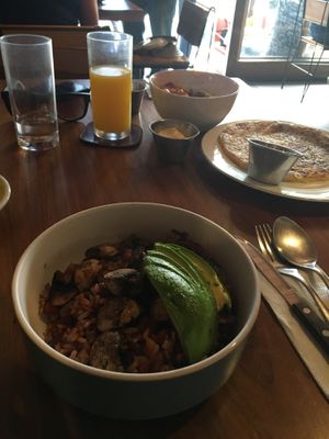 Gallo Pinto (normally vegetarian.. made it vegan) at Franco in San Jose