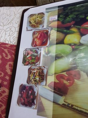 Salads at Mirza Boshi in Khiva