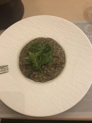 Delicious mushroom risotto  at Piato in Crete