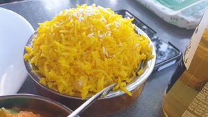 Kashmiri rice at Sargun Indian Tandoori in Bendigo