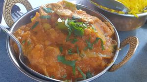 Mushroom masala at Sargun Indian Tandoori in Bendigo
