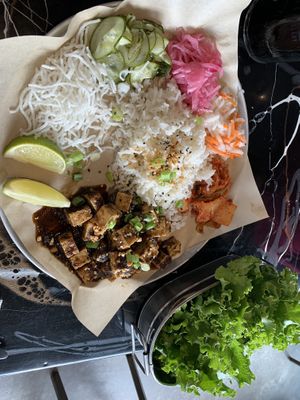 Fresh lettuce wraps with tofu 😍  at BLAKE in Canmore