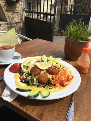 Regular sized falafel bowl. Just delicious  at Tansy's Pantry in Godshill