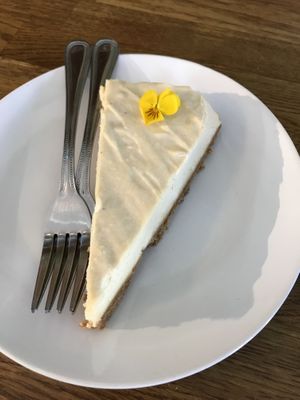 Lemon cheesecake (also GF) and delicious! at Tansy's Pantry in Godshill