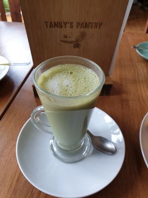 Matcha latte at Tansy's Pantry in Godshill