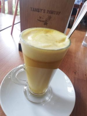 Turmeric chai latte at Tansy's Pantry in Godshill