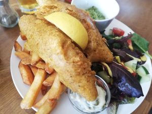 Vish and chips😍 at Tansy's Pantry in Godshill