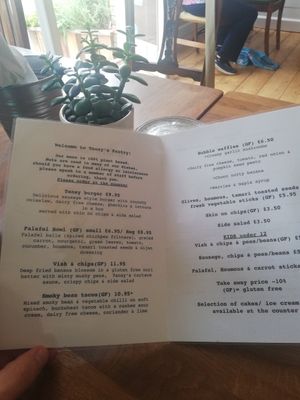 Menu at Tansy's Pantry in Godshill