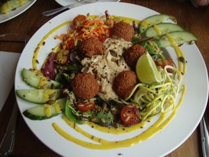 Falafel salad  at Tansy's Pantry in Godshill