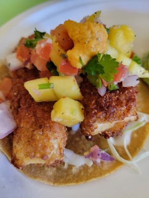 Single spicy beach taco at Hijo De Su Madre in Los Angeles