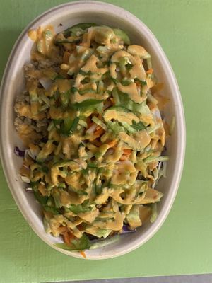 banh mi taco bowl (quinoa!!)  at Hijo De Su Madre in Los Angeles