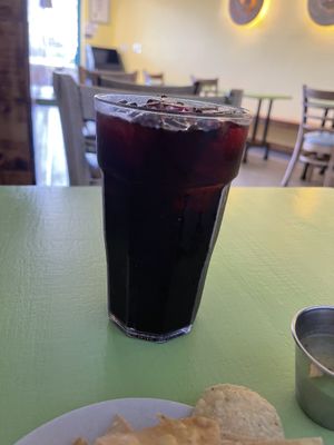 Blueberry Jamaica Agua Fresca   at Hijo De Su Madre in Los Angeles