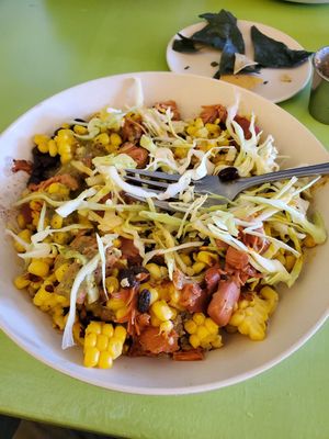 This dish with jackfruit was so delicious at Hijo De Su Madre in Los Angeles