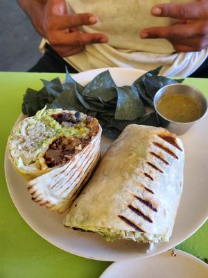 They have incredible burritos too. Don't forget to try the pumpkin seed hummus and the green salsa. It's the best I've ever had. at Hijo De Su Madre in Los Angeles