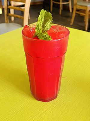 Watermelon mint agua fresca  at Hijo De Su Madre in Los Angeles