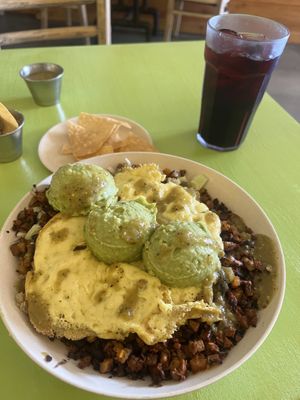 Jeff’s breakfast hash bowl  at Hijo De Su Madre in Los Angeles