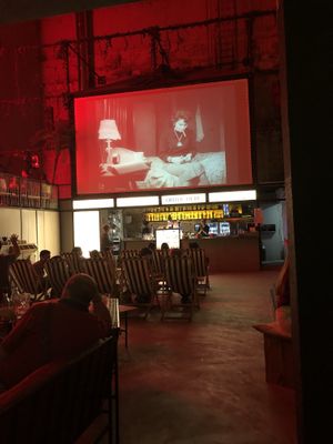 Watching the silent movies at Sala Equis in Madrid