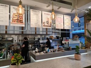 Inside,  a lot on the menu at Cali Press in Sydney