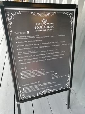 Menu at Soul Shack Vegan Grill in Newcastle Upon Tyne