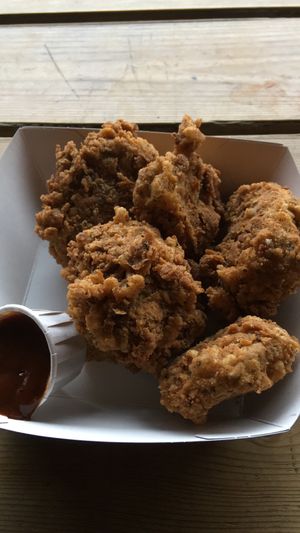 Awesome “fried chicken” at Soul Shack Vegan Grill in Newcastle Upon Tyne