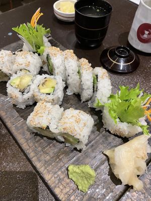 Sushi rolls  at Shaw's Sushi Bar & Dining in Fujikawaguchiko