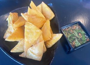 Golden Tofu Triangles  at Urban Burma in Aurora