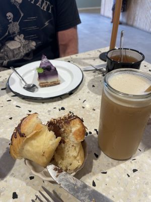 Blueberry cheesecake and croissant muffin  at SLOW in Soorts-hossegor
